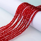 3/4/6mm Rainbow Austria Bicone Crystal Beads AB Colour Faceted Glass Beads for DIY Jewellery Making