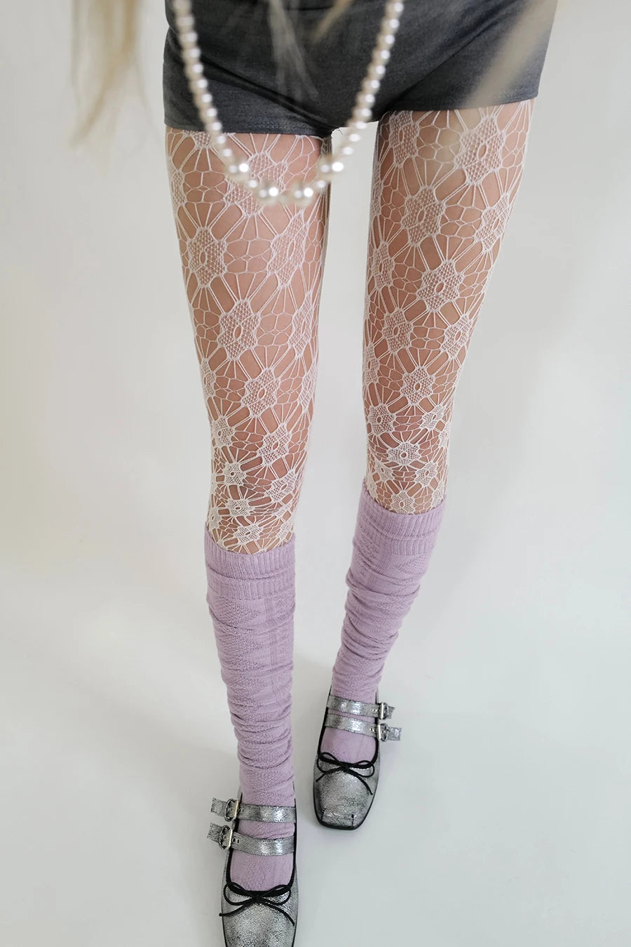 Sweet Sakura Lace Fish Net Stockings Pantyhose