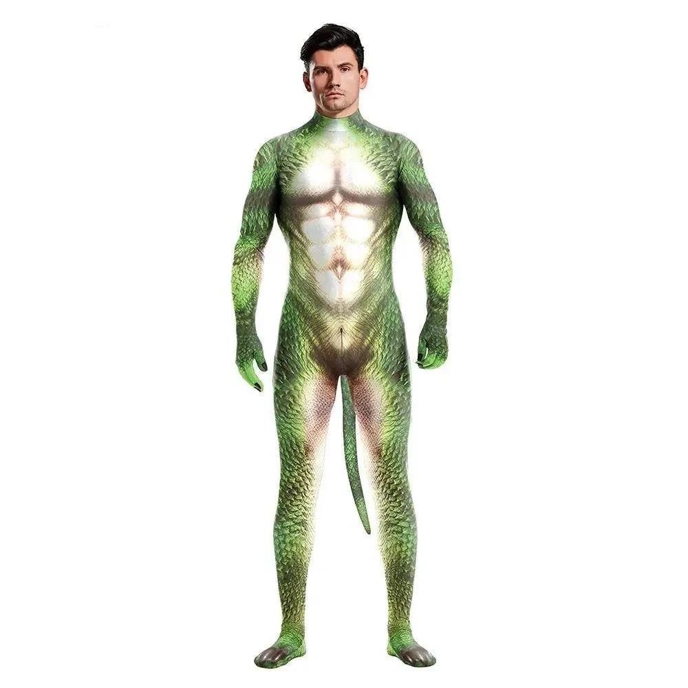 Animal Cosplay Carnival Costume Adults Bodysuit Unisex with Paws and Tail