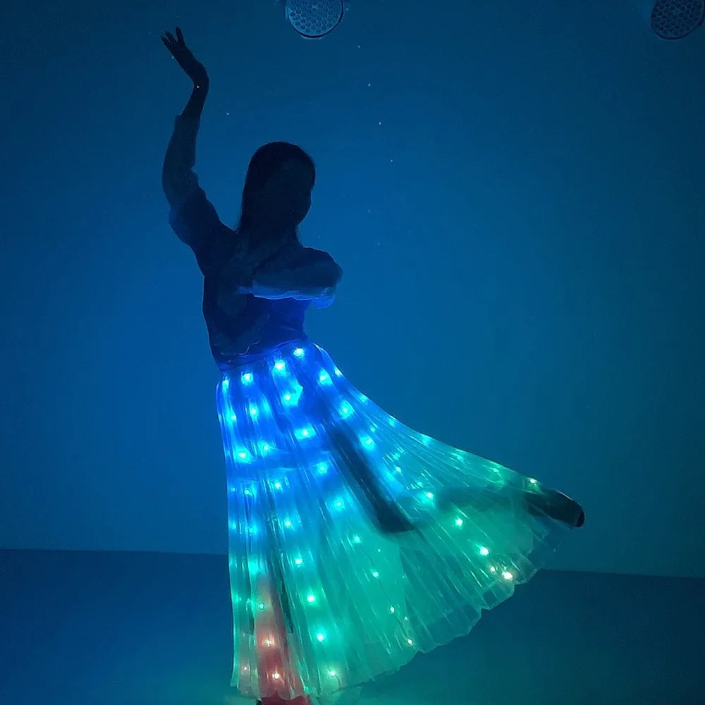 LED Light Up Party Skirt for Adults Dance Performance Wear