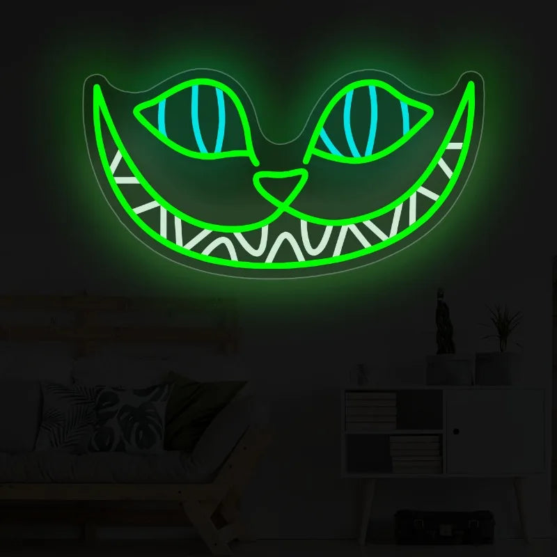 Cheshire Cat LED Neon Wall Art Halloween Decoration