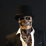 Skeleton Bio-Mask Halloween Horror Mask Cosplay Props Latex Full Skull Cap