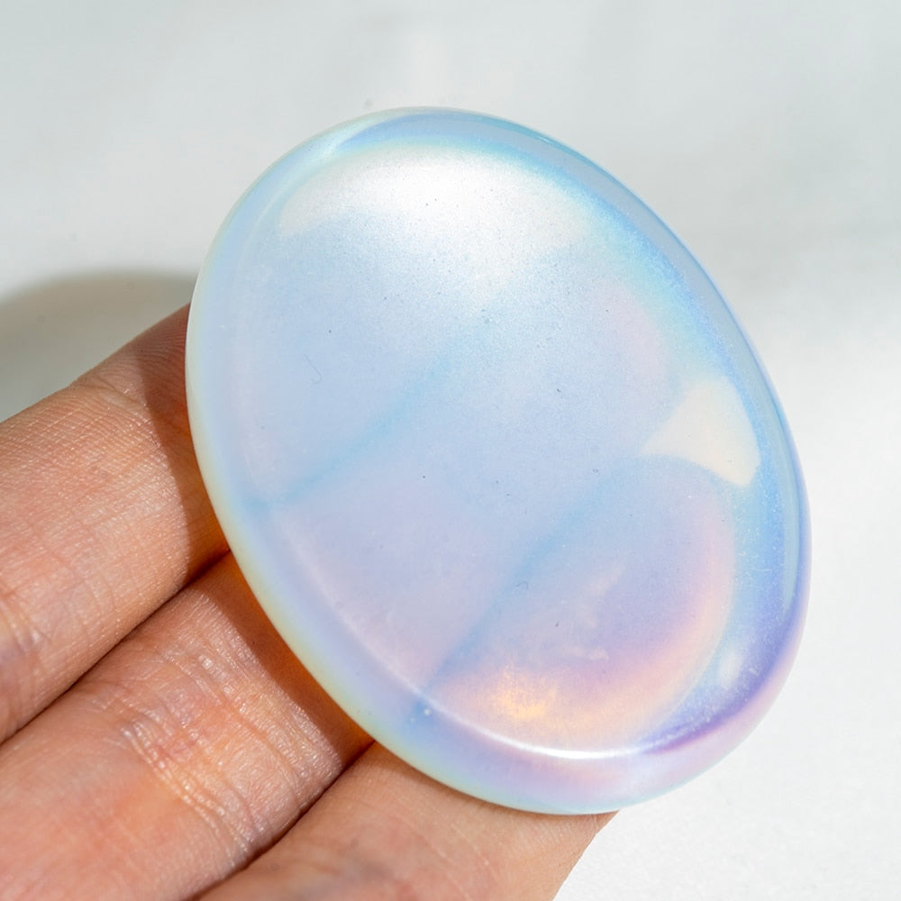 Thumb Pad Worry Stones Crystal Healing Seven Chakra Stones