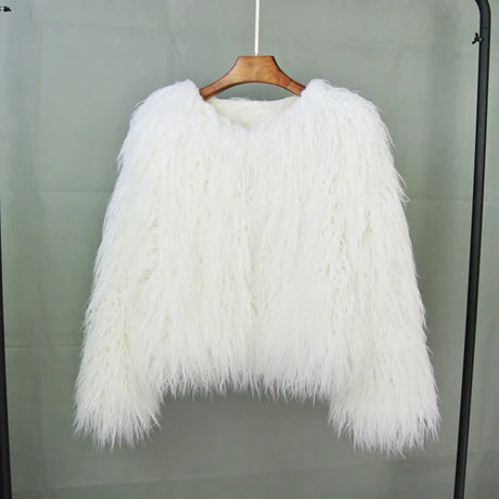 Faux Fur Coats Y2k Punk Rave Winter Jackets