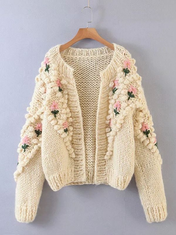 Nanna Pearl's Knitted Sweater Cardigan