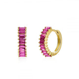 Colourful Zircon Gold Stud Earrings Mix'n'Match