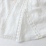 Faith's Cotton Linen Open Stitch Embroidered Summer Cover-Ups