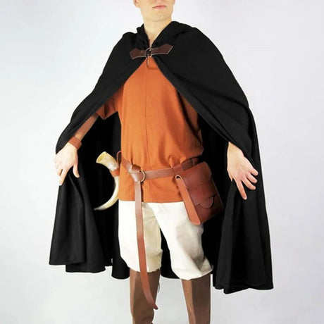 Short Medieval Velvet Capelet Hooded Cloak Renaissance Cape