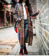 Vintage Cotton Linen Patchwork Coats