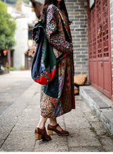 Vintage Cotton Linen Patchwork Coats