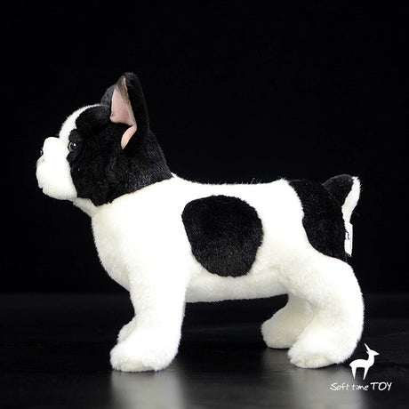 French Bulldog Dog Black & White Puppy Plushie Toy