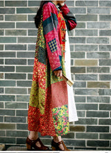 Vintage Cotton Linen Patchwork Coats