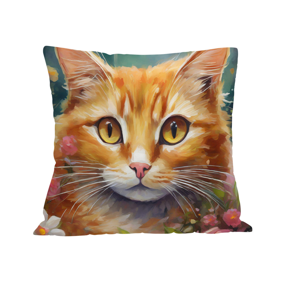 Ginger Kitty Cat Cushion Cover