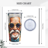 Glorious George 20oz Stainless Steel Straw Lid Cup