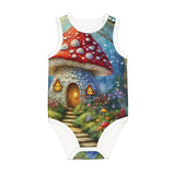 Mushroom Cottage Sleeveless Baby One-Piece