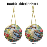 Kookaburra Ceramic Christmas Round Ornament
