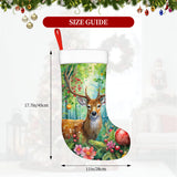 Woodland Deer & Peacock Christmas stockings