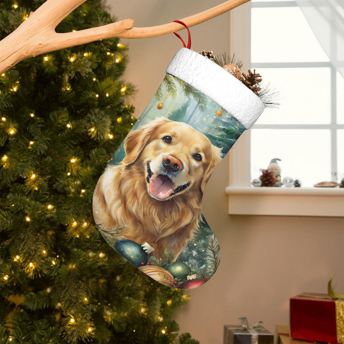 Golden Retriever Christmas Stockings
