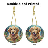 Golden Retriever Ceramic Christmas Ornament