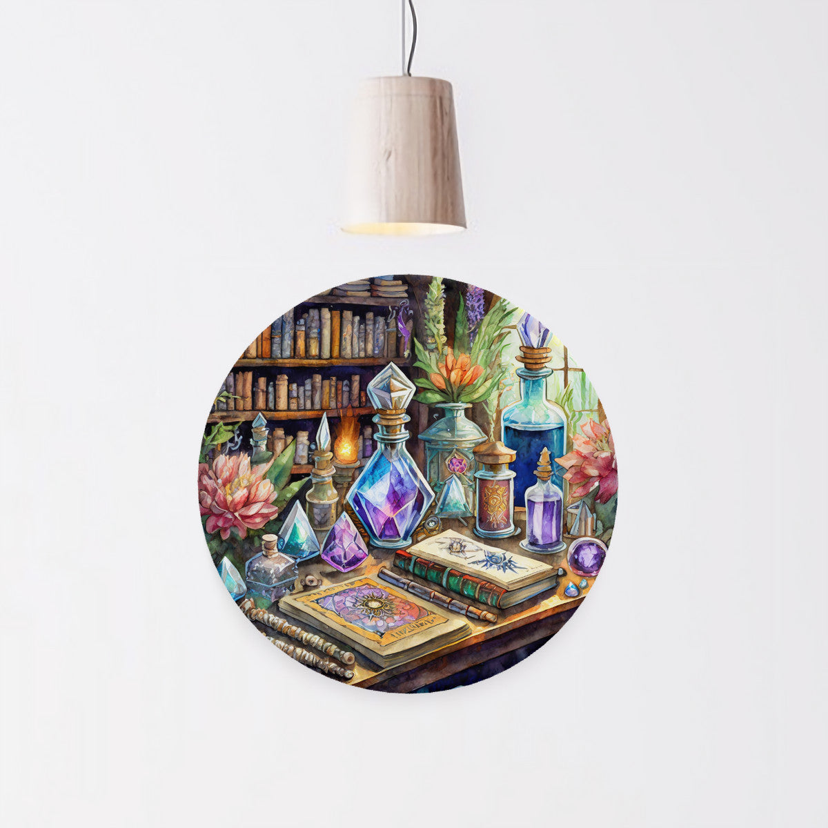 Apothecary Round Steel Metal Wall Art Decor