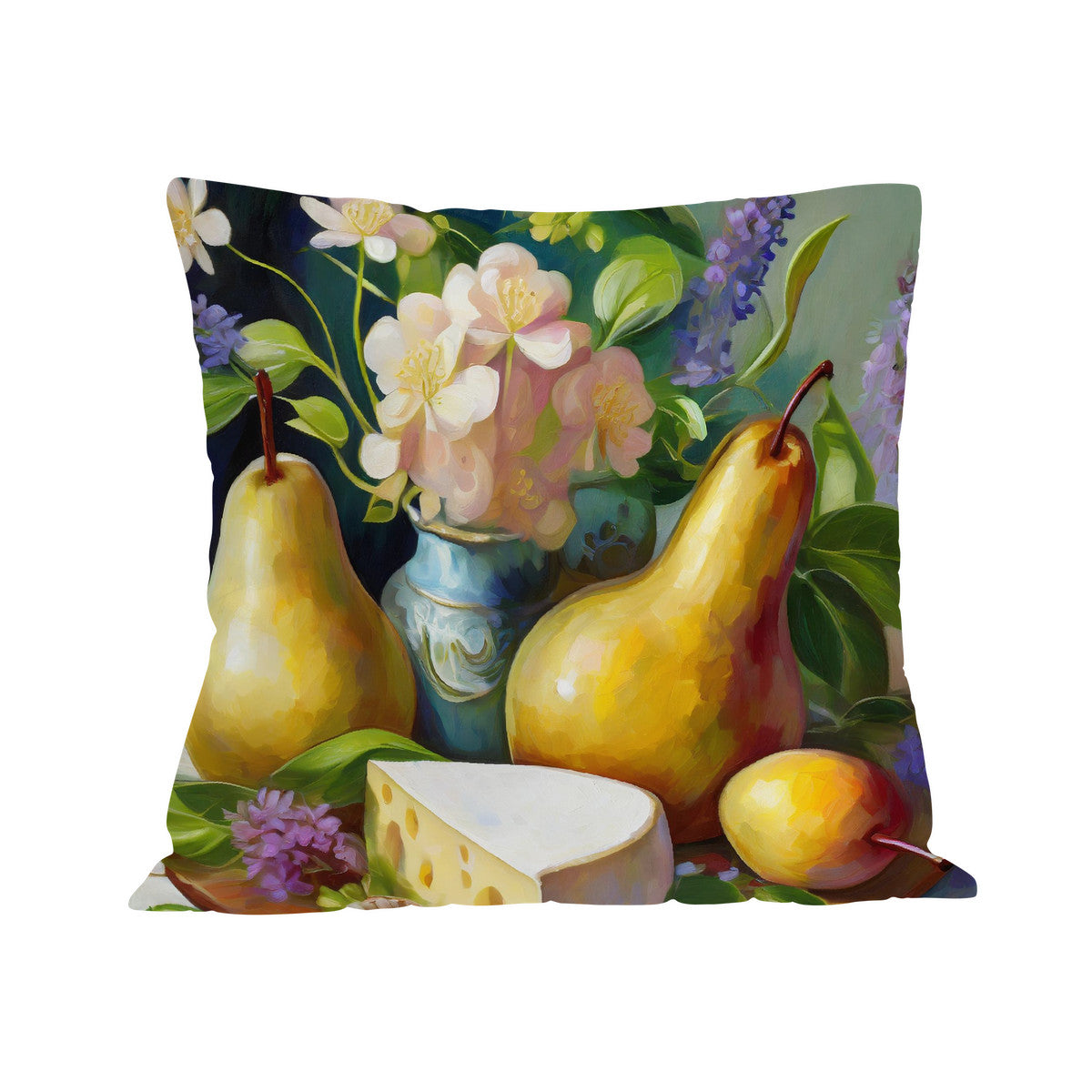 Happiness is Cheese and Pears Cushion Cover