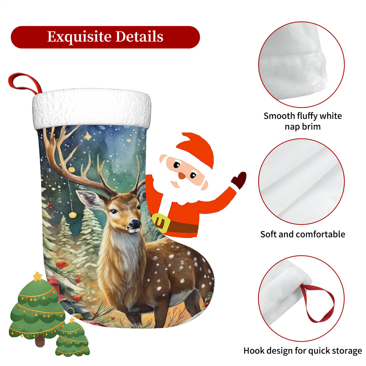 Woodland Deer Christmas Stockings