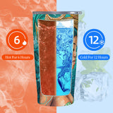 Teal Depths Mermaid 20oz Stainless Steel Straw Lid Cup