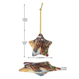 Brown Horse Ceramic Star Shape Christmas Ornament