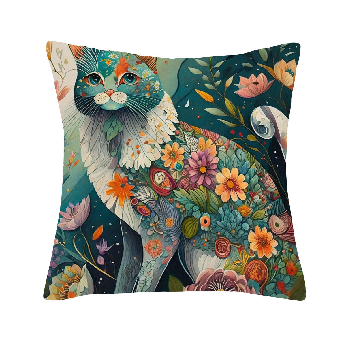 Woodland Kitty Cushion Cover