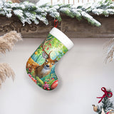 Woodland Deer & Peacock Christmas stockings