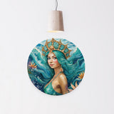 Mermaid Margot Round Steel Metal Art Decor