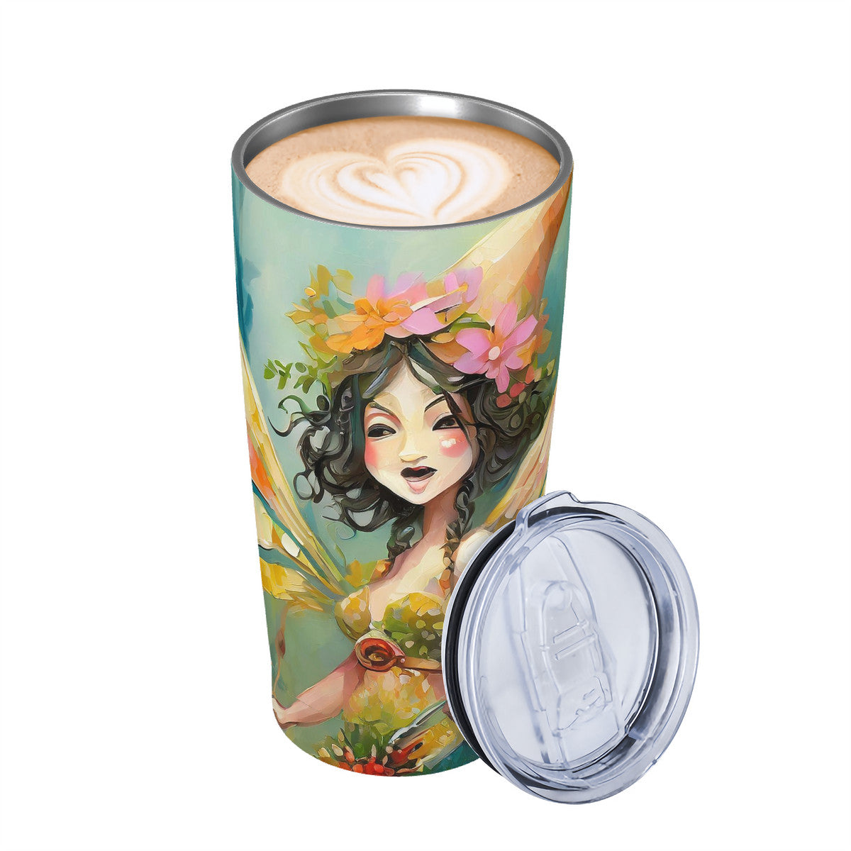 Wild Woodland Sprite 20oz Stainless Steel Straw Lid Cup