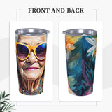 Golden Girl 20oz Stainless Steel Straw Lid Cup