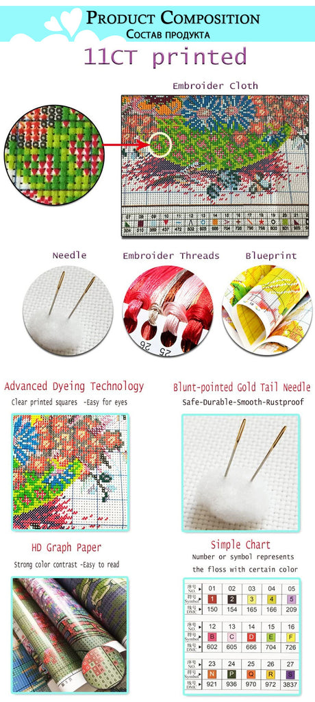 Misty Mountain DIY Cross Stitch Kits