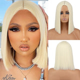 Short Straight Wigs with Bangs