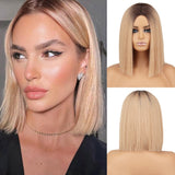 Short Straight Wigs with Bangs