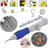 Embroidery Punch Needle Kit Stitching Tool Set Embroidery Needle Pen Tool for DIY Craft