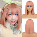 Short Straight Wigs with Bangs