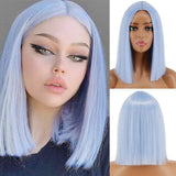 Short Straight Wigs with Bangs
