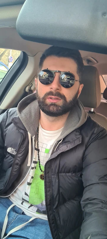 Retro Flip Up Round Sunglasses