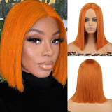 Short Straight Wigs with Bangs