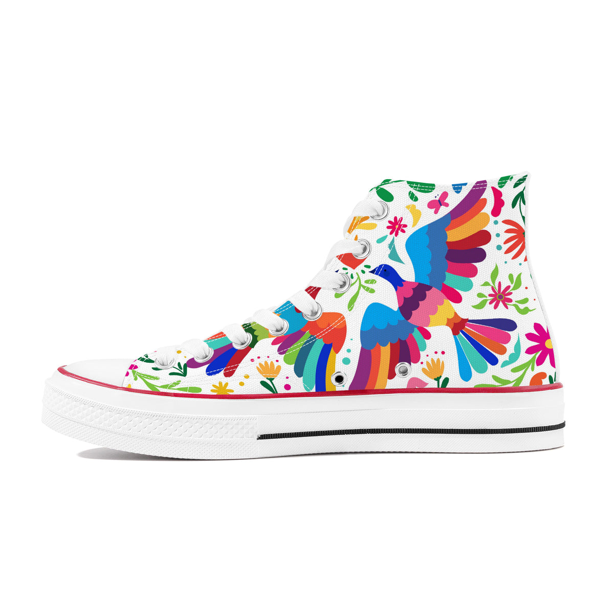 Love Birds High Top Canvas Shoes