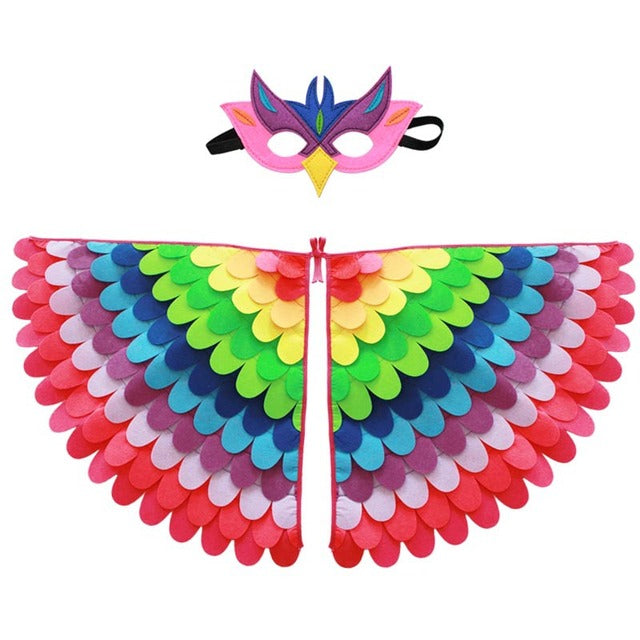 Large Felt Bird Wings and Masks Book Week Costumes Dress Up