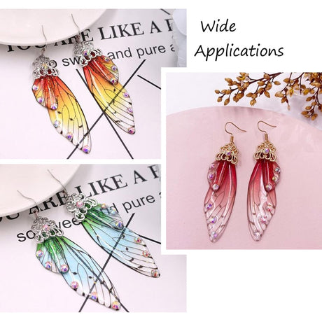 Make Your Own Handmade Fairy Resin Butterfly Wing Earrings Kits