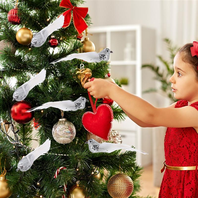 6pcs Christmas Tree Bird Xmas Ornaments