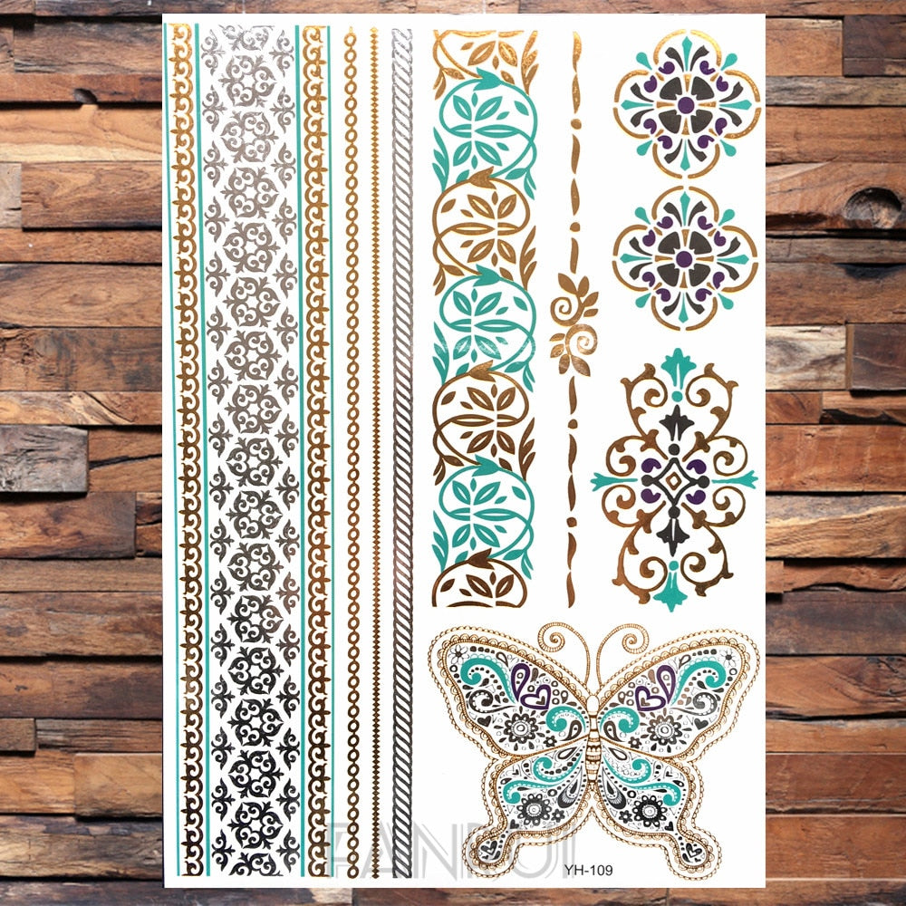Gold Temporary Tattoos
