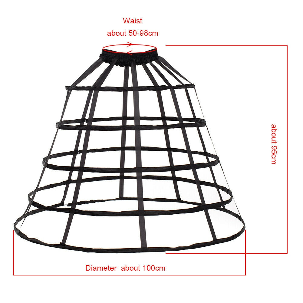Lolita Birdcage Bustle Victorian Cage Petticoat Skirt 5 Hoops