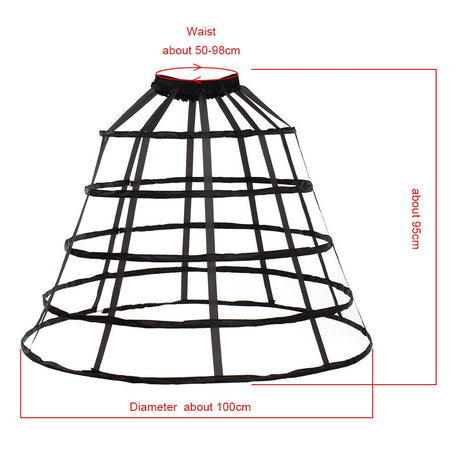 Lolita Birdcage Bustle Victorian Cage Petticoat Skirt 5 Hoops