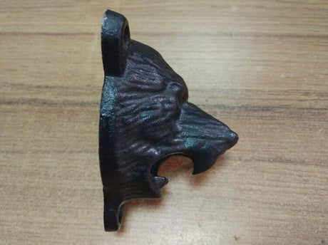 Black Bear Cast Iron Beer Opener Wall Mounted