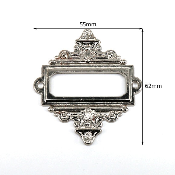5pcs Antique Medicine Drawer Cabinet Label Frame Card Holders